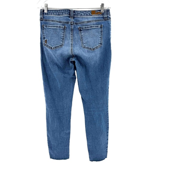 KUT from the Kloth Carlo Ankle Skinny Jeans Women's 8 Medium Wash Frayed Stretch - Picture 11 of 12